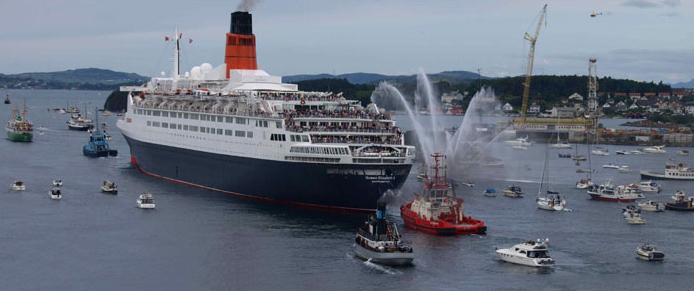 Increasingly large cruise ships are visiting Wales.